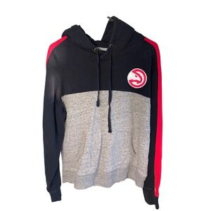 Tailgate Atlanta Hawks NBA Hoodie Mens Medium Black Grey Red Sweatshirt